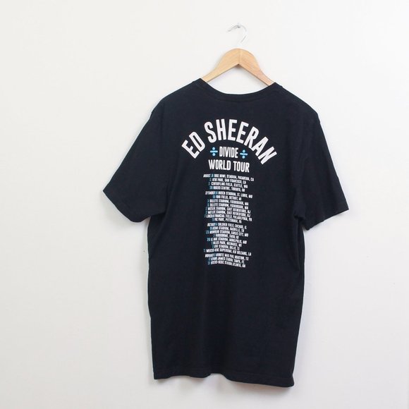 Ed Sheeran Shirt Mens XL Black Divide World Tour Tee - Picture 2 of 7